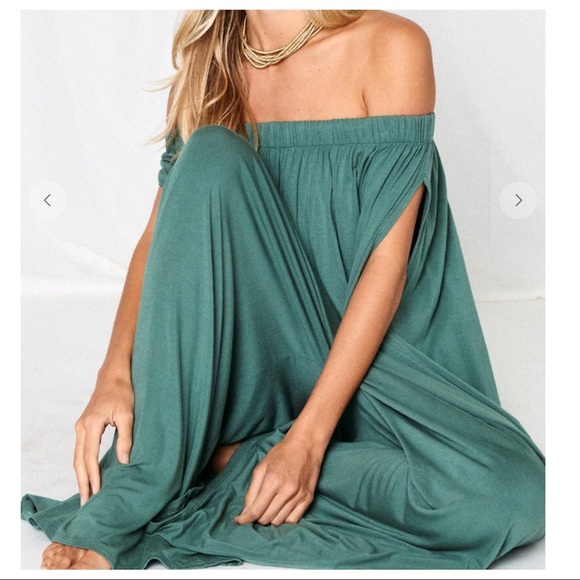 Most Fabulous Off The Shoulder Cape Jumpsuit - Picture 2 of 6